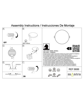 ALGARVE * DOWNLIGHT LED REDONDO - 22W - 4000K